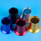 50mm Carburetor Air Filter Trumpet Velocity Stack Funnel CNC Alloy Parts Fit for PE VM 21mm,24mm,26mm,28mm,30mm, for Honda Yamaha Kawasaki ATV Dirt Bike Carb Intake Wind Horn Cup. (blue)