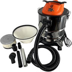 Pellethead Ash Vault Pro | 10-Amp Ash Vacuum for Fireplaces, Pellet Stoves & BBQs – 5-Gal Capacity, Dual HEPA, Heat-Resistant Hose, Steel Tank