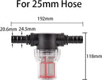 Garden Home 40-200 Mesh Large Flow Visible Filter Connector to Barb 16mm 20mm 25mm Hose Pre-Filter Garden Irrigation Agriculture Tool 1 Pcs Filter (Color : C, Size : 100Mesh)
