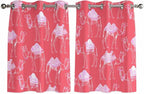 2 Panel Kitchen Cafe Curtains, Desert Camel Sunlight Filtering Nature Air Through, Home Decor Window Covering Tier Curtains for Living Room 104W x 52L inch Summer Sand Camel Animal Vintage Pink