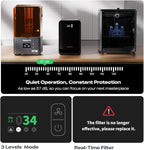 Creality Air Purifier for Resin 3D Printer, Smoke Purifier with 360°All-Round Purification 250m³/h Turbo Airflow Real-Time PM2.5 Display-Resin Version