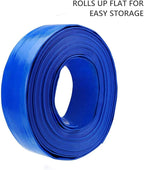 Eastrans 1 1/2 IN x 25 FT Pool Backwash Hose, Heavy Duty Flat Discharge Hose, Weather and Burst Resistant, Best Pool Hoses for Inground Pools, Pool Filter Hose & Pool Drain Hose