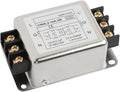 Single-Phase Two-Stage Power Supply Filter for Industrial Equipment — Conducted Noise Suppressor, Compact Chassis Mount, Alloy Housing, 250V, 3A/6A/10A/20A(10A)