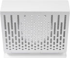 Vent Systems 4" Inch Exhaust Vent Cover with Rubber Gasket - White Galvanized Steel - Robust and Weatherproof Outdoor Air Exhaust Box - Duct or Surface Mounting - Rain and Snow Protection