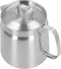 Oil Strainer, Bacon Grease Container Large Capacity Deep Fryer and Strainer Cup Combo Pan, 304 Stainless Steel Oil Separator, Ergonomic Handle, Easy to Use, Multi Functional, for