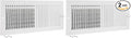 EZ-FLO 16 x 6 Inch (Duct Opening) White Air Vent Cover for Wall or Ceiling, Two-Way Ventilation Register, Solid Steel HVAC Cover, 61663 (Pack of 2)