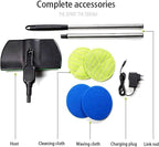 Spinning Cleaner Vacuum,Electric Mops for Floor Cleaning,Cordless Electric Mop,Floor Scrubber and Polisher Machine,Buffer Polisher for Home with Replacement Pad，Includes 4 PCS Cleaning Cloths