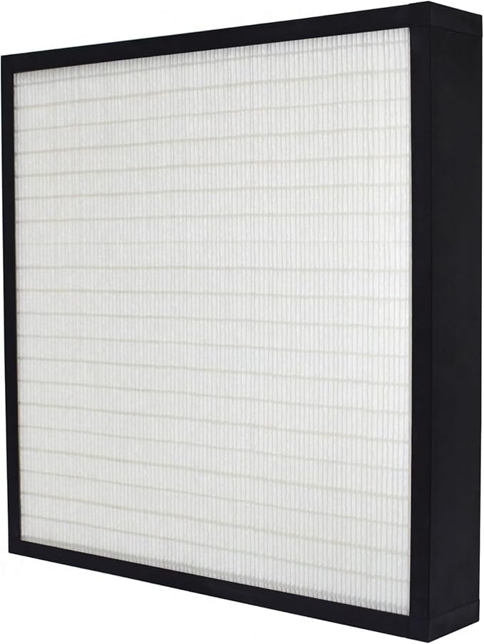 24x24x4 Mini-Pleat Synthetic Panel Air Filter – 4” – Box Plastic Frame – MERV 14 ASHRAE 52.2 – High-Efficiency HVAC Filter for Commercial & Industrial Use – (Pack of 3)
