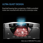 AC Infinity AIRCOM S7, Quiet Cooling Fan System 12" Top-Exhaust for Receivers, Amps, DVR, AV Cabinet Components