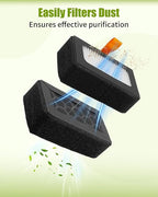 2PCS Air Filter Fit for Bambu Lab X1C X1 P1S 3D Printers, with Brush