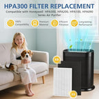 HPA300 Filter Replacement Compatible with Honey-well HPA300, HPA200, HPA100, HPA090 Series Air Purifier, 6 Filter R + 8 Activated Carbon Pre-Filter, Replace #HRF-R3, #HRF-R2, #HRF-R1