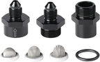 3AN Inline Fuel & Oil Feed Filter Set with 30 80 150 Micron Elements Aluminum Black