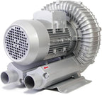 Regenerative Blower air Filter 110V, 50HZ, Single Phase, High-Pressure Vortex Ring Blower, 0.24HP - 1.49HP, Industrial Vacuum Pump 0.74HP 50cfm, Aluminum Alloy