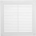 Vent Systems 6'' x 6'' Inch White Soffit Vent Cover - Pack of 100 - Flat Square Air Vent Louver - Grille Cover - Built-in Insect Screen - HVAC Vents for Bathroom, Home Office, Kitchen 6x6 Inch