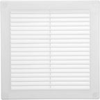 Vent Systems 8'' x 8'' Inch White Soffit Vent Cover - Pack of 100 - Flat Square Air Vent Louver - Grille Cover - Built-in Insect Screen - HVAC Vents for Bathroom, Home Office, Kitchen 8x8 Inch