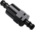 1/2" Billet Inline Fuel Filter 30 Micron Aluminum Black