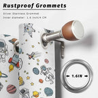 Cartoon Space Outdoor Curtains for Patio Astronauts Spacecraft Rockets Waterproof Outside Curtains with Grommet Top Weatherproof Curtain for Cabana Pergola Gazebo, 2 Pack, 54" W x 108" L