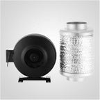 6" Inline Exhaust Fan Carbon Filter Kit Air Blower Scrubber Odor Control Wide Application