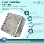 RIGID-PACK 24x20x12 Rigid Box Air Filter – MERV 15/98% ASHRAE HVAC Filter – Radial V-Pleat, Metal Frame, No Header – High-Efficiency Replacement for Commercial & Industrial Systems