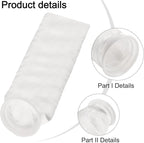 Filter Bag PP Non-Woven for Treatment, 25µm 50µm 100µm 150µm, Reusable Thermal Fixed Wool Monofilament Fabric, White Ø 105 mm x 380 mm(150µm-1pc)