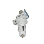 PneumaticPlus SAW600-N10BG Compressed Air Filter Regulator Piggyback Combo 1" NPT - Poly Bowl, Manual Drain, Bracket, Gauge
