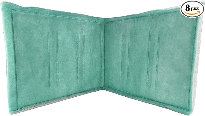 wioboy Paint Spray Booth Intake Filter Pad, 20" x 48" (8/case) Tacky Panel with Internal Wire Frame