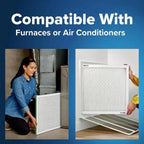 Filtrete 9.5x9.5x1 AC Furnace Air Filter, MERV 8, MPR 700, Tough on Pollen, Easy on Airflow, 3-Month Pleated 1-Inch Electrostatic Air Cleaning Filter, 4-Pack (Actual Size 9.187 x 9.187 x 0.81 in)