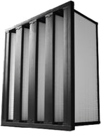 Synthetic Mini Pleat Rigid V-Bank Air Filter 24x12x12 (4V) – MERV 15 ASHRAE 52.2 High-Efficiency HVAC Filter for Commercial, Industrial, Hopsitals & Cleanroom Use - (Pack of 2)