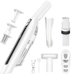 Handheld Vacuum Cordless,24KPA High Power Car Vacuum with Brushless Motor,LED Light,Charging Dock,Rechargeable Hand Held Vacuum Cleaner with Reusable Filter for Car,Home,Office,Pet Pair,White