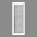 HVAC Premium 8'' x 32'' Cube Core Eggcrate Return Air Filter Grille for 1'' Filter - Aluminum - White [Outer Dimensions: 10.5'' x 34.5"]