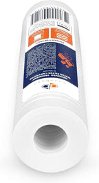 Aquaboon 5 Micron 10 x 2.5 Grooved Sediment Water Filter Replacement for Whole House Filter Cartridge Compatible with AP110, WHKF-GD05, CFS110, 50-Pack