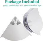 100pcs 190 Micron Paint Strainer, Paint Filter for Latex Paint, Paint Sprayer, Airbursh Artist, Resin Filtering