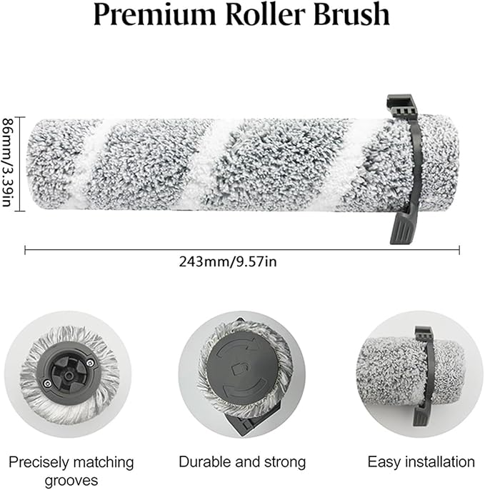 Replacement Parts ，Compatible For Bissell， 3930F 3933 V2 3999Z Floor Scrubber Roller Brush Filter Washing Vacuum Cleaner Parts(Large)