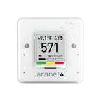 SAF Aranet4 Home: Wireless Indoor Air Quality Monitor for Office or School (CO2, Temperature, Humidity and More) Portable, Battery Powered, E-Ink Screen, App for Configuration & Data History