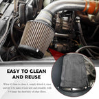 Air Filter Cover, Dustproof Air Intake Cover for Car, Waterproof Cold Air Intake Filter Protective Sock Covers Wrap, Car Air Filters Cleaner Accessories for High Flow Cone Air Filter (Large)