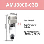 1pc Vacuum Water Droplet Separator Vacuum Pipeline Filter Negative Pressure Filter Element AMJ AMJ3000-03B(AMJ3000-03B)