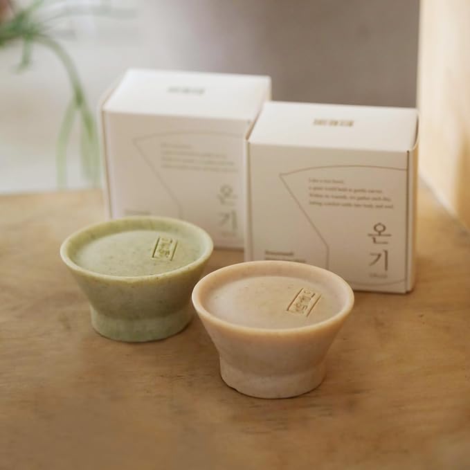 ON:GI Kitchen Soap Bar – Eco-Friendly Solid Dish Soap | Handmade in Korea | Zero Waste, Plastic-Free | Cold Process | Skin-Safe Natural Cleanser for Dishes (Grain)