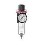 Compressed Air Pressure Filter Regulator Airtac AFR2000 1/4'' NPT 0-140 PSI Combo Piggybac Adjustable,Bracket,Gauge Semi-Auto Drain