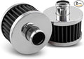 2PCS Car Air Filter Fit for Vehicles with 23mm Air Intake, High Flow Vent Valve Cover Breather Filter (Black)