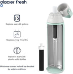GLACIER FRESH Bite Valve and Bottle Filter Replacement for Brita Water Bottle, 4 Pack Bottle Filter and 2 Pack Silicone Water Bottle Mouthpiece for Brita Stainless Steel and Brita Plastic Water Bottle