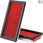 2-Pack Engine Air Filter Fits for 19-12 Nissan Versa, 22-12 March, 19-14 Versa Note, 19-15 Micra, 19-14 Note, 18-16 Tiida, 26-20 V-Drive Air Filter Replacement 16546-1HK01 Car Accessories