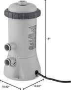 INTEX C1000 Krystal Clear Cartridge Filter Pump for Above Ground Pools: 1000 GPH Pump Flow Rate – Improved Circulation and Filtration – Easy Installation – Improved Water Clarity – Easy-to-Clean