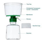 500ml Vacuum Filtration System, Disposable Sterile Vacuum Filter Units with CA Membrane, 0.22μm Pore Size, 90mm Diameter for Laboratory, Chemistry, Graduated, Individually Wrapped, Pack of 12
