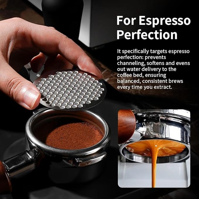 watchget 51mm Espresso Puck Screen Reusable Mesh Coffee Filter 0.8mm Thickness Puck Screen Stainless Steel Lower Shower Screen for 51mm Protafilter Basket