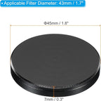 PATIKIL 43mm Lens Cap, Camera Lens Cap Cover Universal Front Metal Lens Filter Stacks Cap Protective Case for 43mm Camera Circular Polarizing Fader ND Filter, Black