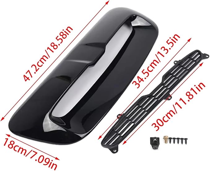 51132756095 51132757694 51232752275 Compatible For Mini And Cooper S R55 R56 R57 R58 R59 2007-2013 Hood Air Intake Vent Scoop Kit(Chrome)
