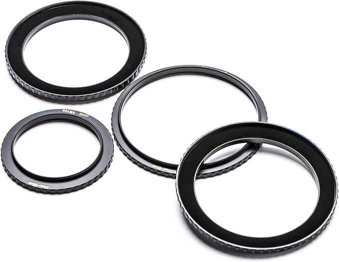 NiSi - Brass Pro 77mm to 82mm Step-Up Ring - Threaded Stepping Adapter Ring, 77mm Male Lens Attachment 82mm Female Filter and Accessory Thread - Matte Black Finish to Prevent Reflections, Brass Alloy