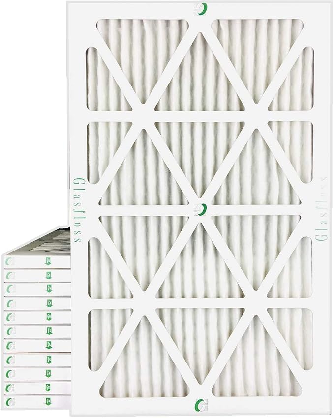 Glasfloss ZL 12x24x1 MERV 13 (FPR 10) Air Filters for AC and Furnace. Case of 12. Actual Size: 11-3/8 x 23-3/8 x 7/8