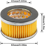 AYLIFU-4PCS Air Compressor Intake Paper Filter Elements Piston Type Air Replacement Filter Element Air Compressor accessories（65 * 41 * 38mm)
