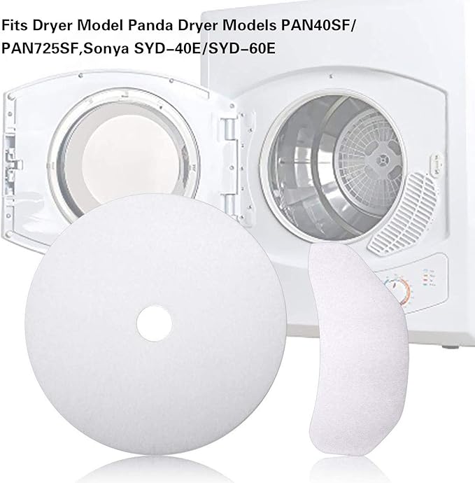 Imncya 25 Pcs Compatible Cloth Dryer Filter Set, Cloth Dryer Replacement Include 20 Dryer Exhaust Filters, 5 Dryer Air Intake Filters for Panda, Magic Chef, Sonya and Avant Dryers